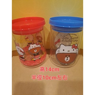 LINE FRIEND X HELLO KITTY耐熱玻璃罐 罐子