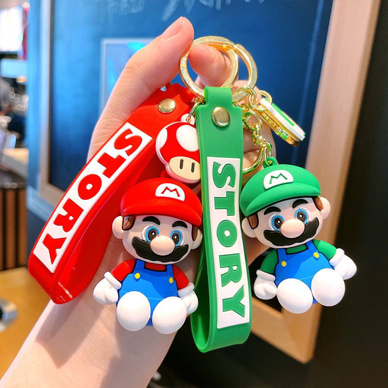 可愛馬力歐玩偶公仔鑰匙圈，包包掛飾，送禮禮物