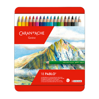 瑞士卡達 CARAN D'ACHE 666.318 PABLO專家級油性色鉛筆 18色