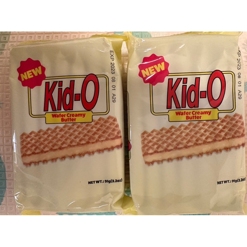 泰國Kid-O Wafer 夾心餅乾 (奶油風味) 隨手包/厚夾心餡鬆脆威化餅91g(全新）