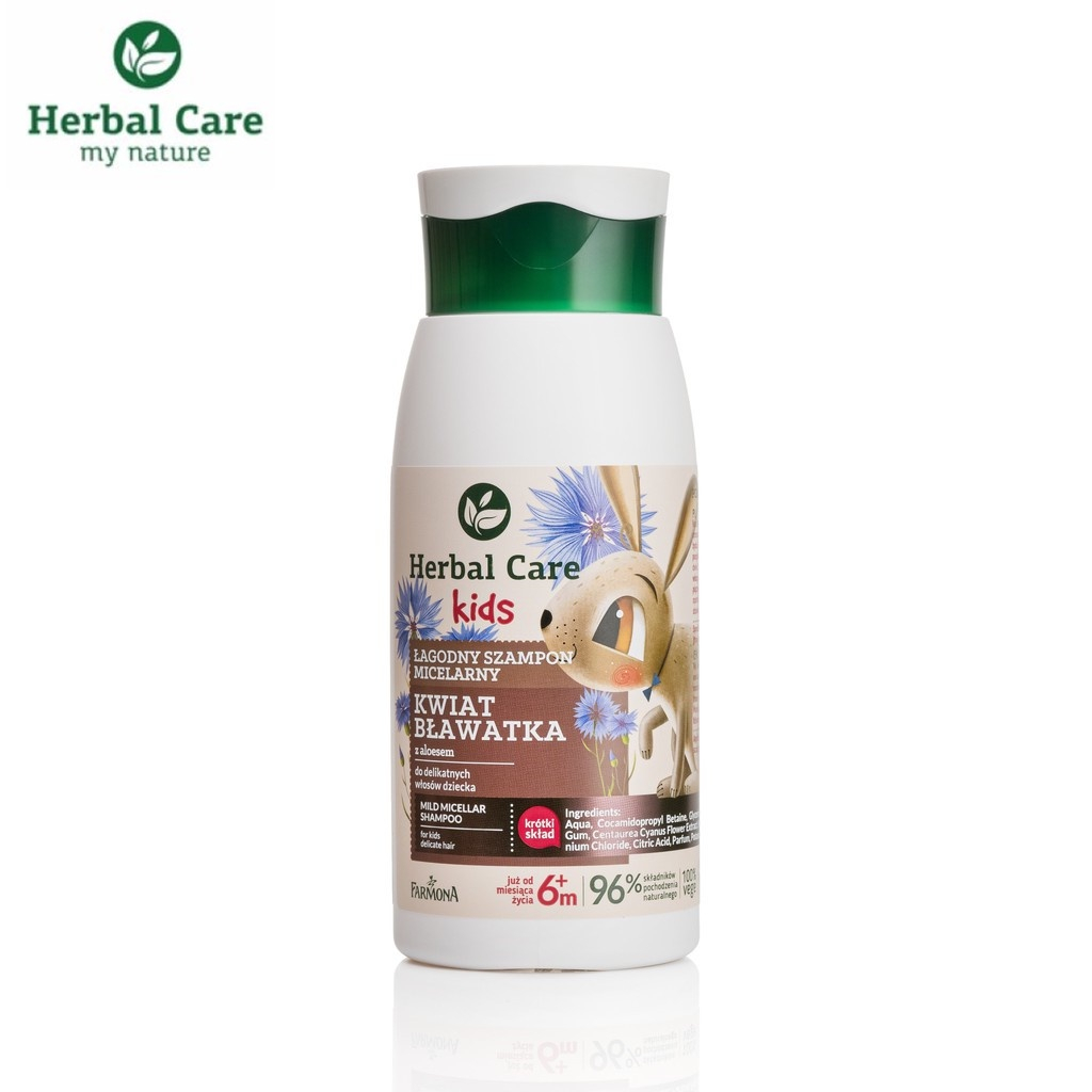 Herbal Care Kids 波蘭植萃 - 兔子寶寶矢車菊溫和洗髮露(即期品)【官方旗艦館】