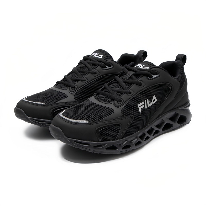 FILA 斐樂 慢跑鞋 輕量休閒慢跑運動鞋 透氣 舒適 Rafale 男運動慢跑鞋 黑色 1-J311X-001