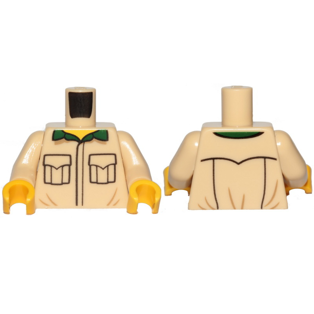 【二手】LEGO 樂高 973pb3167c01 砂色 米色 身體 衣服 工作服 博物館 考古學家 6231940