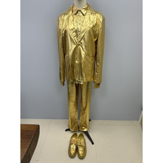小金人外套 表演服裝 表演西裝 舞台服裝 舞台西裝 金色西裝 金色外套