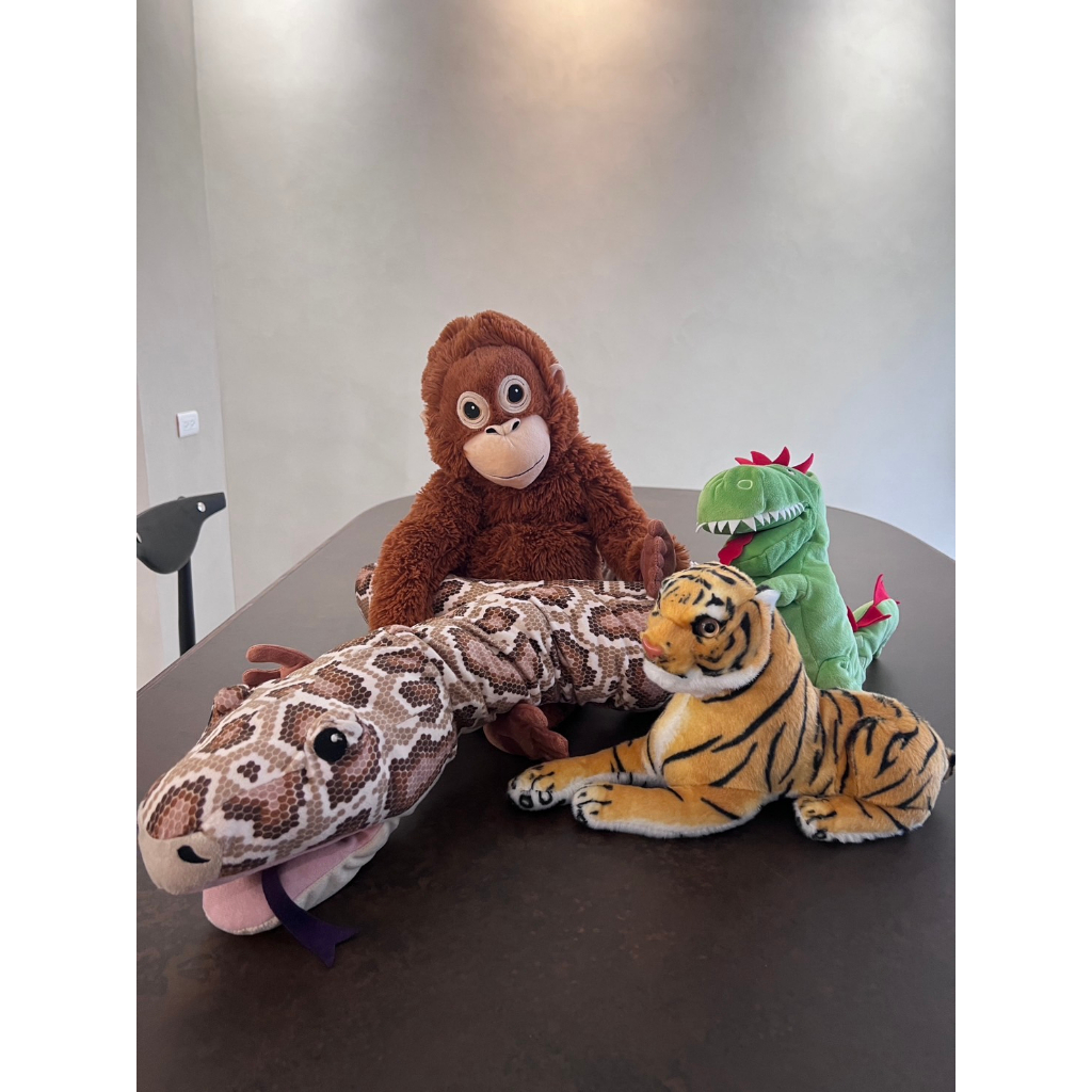⚡二手清倉 | IKEA猩猩 IKEA緬甸蟒 恐龍手套玩偶 老虎玩偶 擺飾道具
