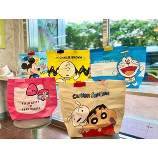 7-11「兒童節新品」 萌萌大臉不織布環保袋 KITTY./史奴比/米奇/蠟筆小新/哆啦A夢