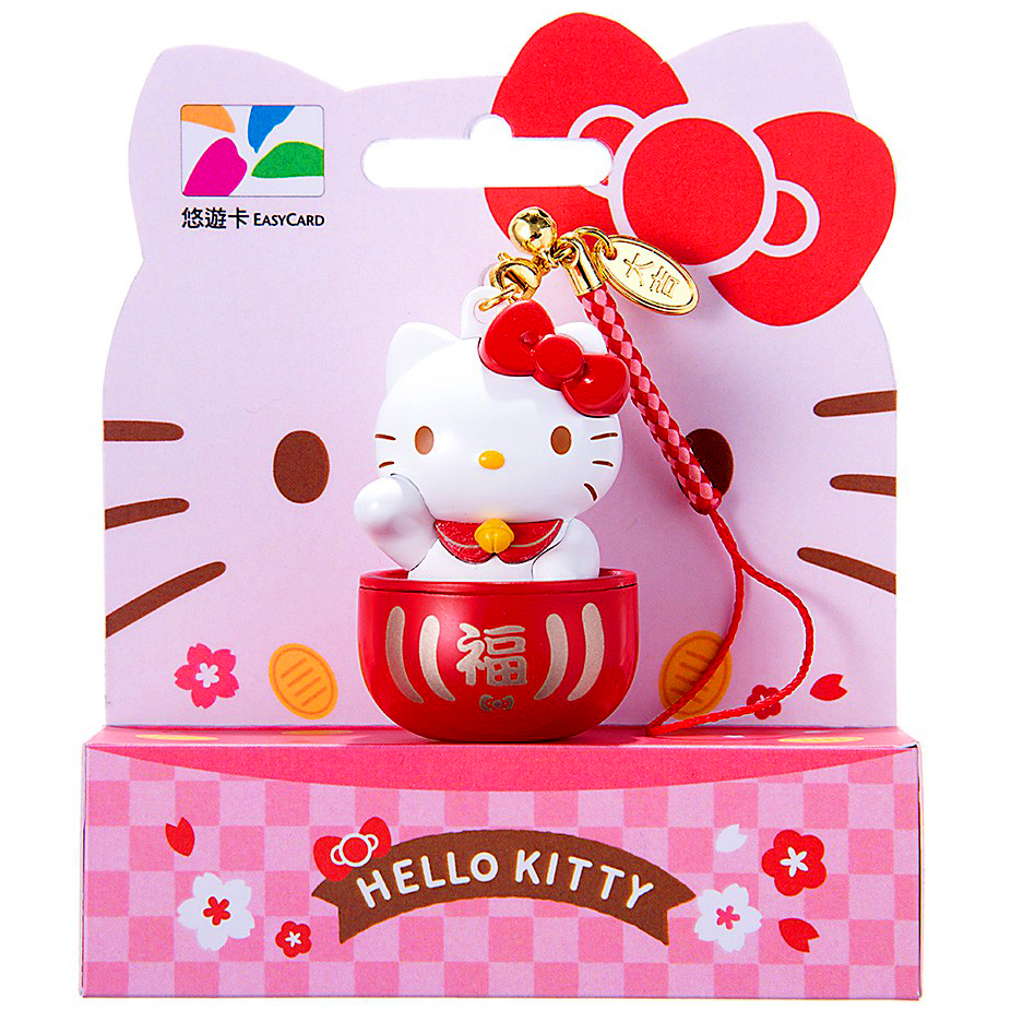 SANRIO HELLO KITTY三麗鷗凱蒂貓招財達摩3D造型悠遊卡