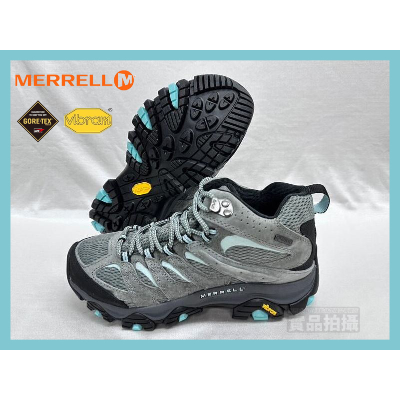 宏亮 MERRELL 女款登山鞋 防水 MOAB 3 MID 中筒 黃金大底 G-TX J036306