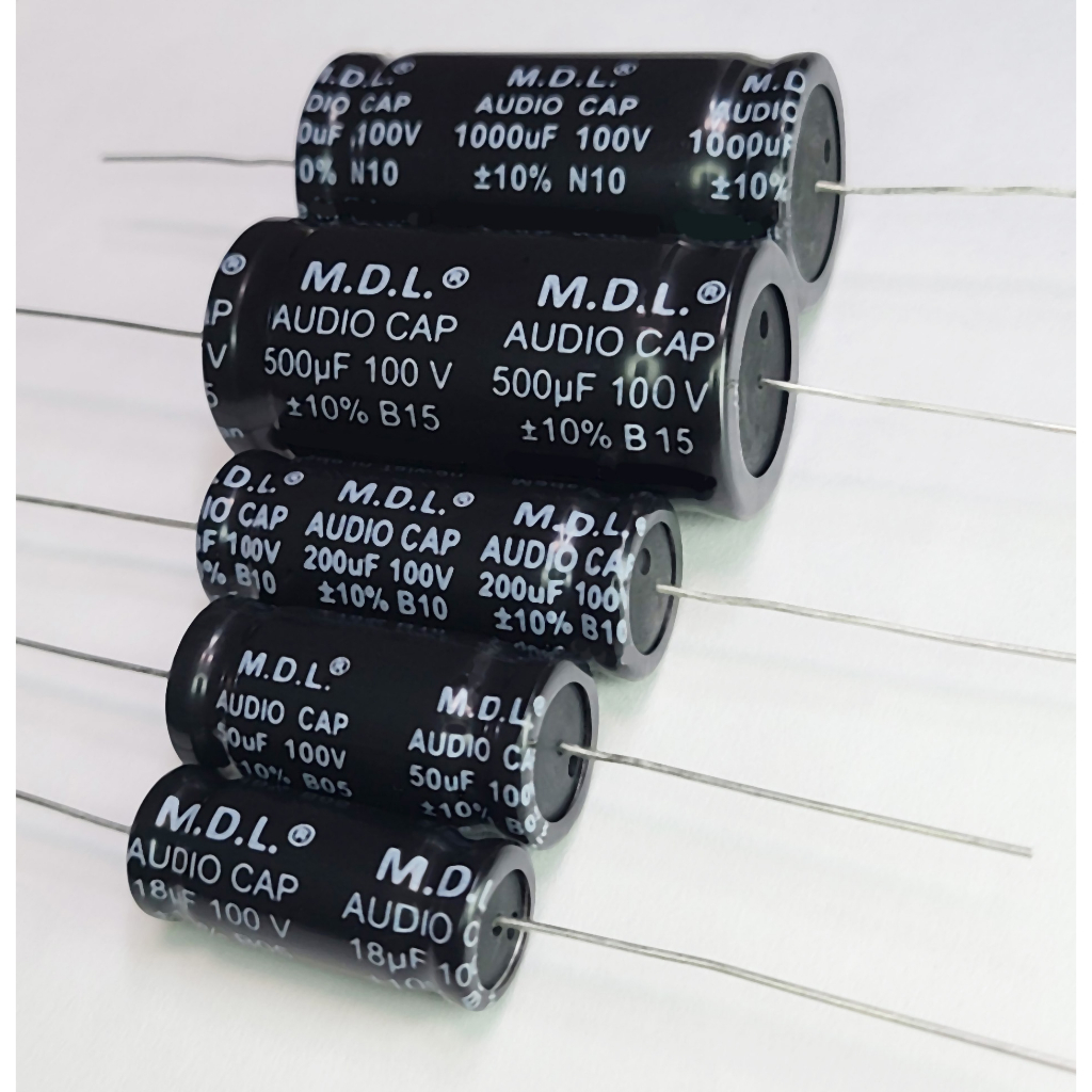 M.D.L. 12uF-150uF 100V  AUDIO CAP NP無極性電解電容 中低音分音器用(B05A 系列)