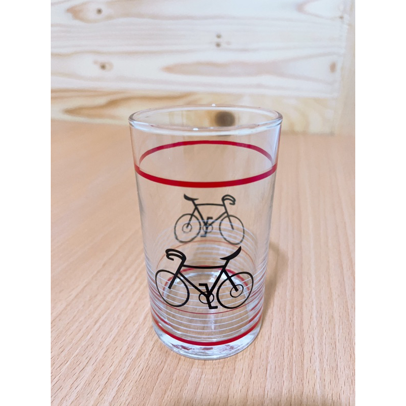 懷舊 復古 腳踏車 印花玻璃杯