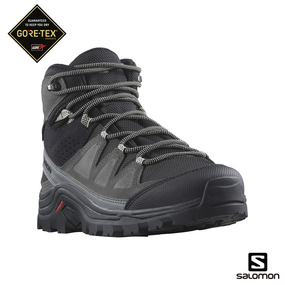 新品【Salomon】女 QUEST ROVE 防水高筒登山鞋『黑/磁灰/靜灰』471815 登山/健行/防水/登山鞋