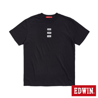 EDWIN 人氣復刻款 徽章繡花短袖T恤(黑色)-男款