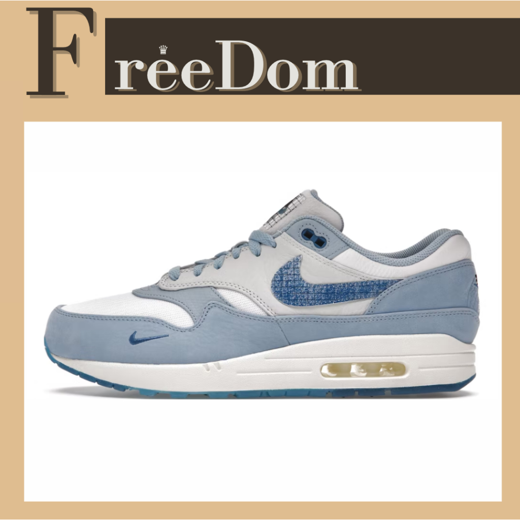【㊕殺價】Nike Air Max 1 PRM 白藍 休閒鞋 運動鞋 緩震 舒適 男女鞋 DR0448-100