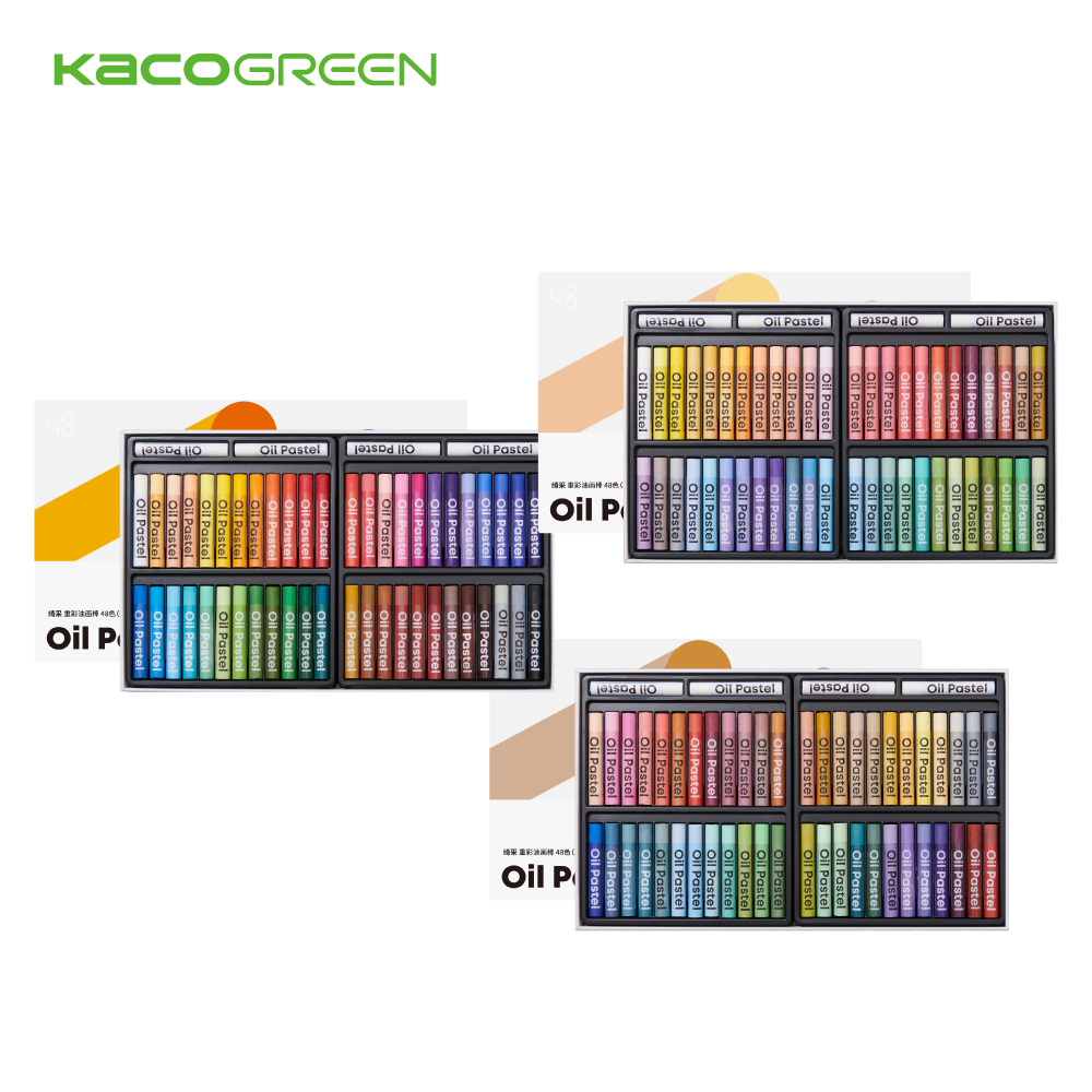 【KACO】KALOR綺采 48色重彩油畫棒套組 3款可選 (台灣現貨) 軟性油畫棒 肌理效果 軟性油性粉蠟筆  奶油