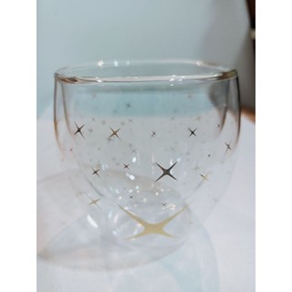 全新現貨/ 星展銀行 星星雙層玻璃杯 水杯 咖啡杯 透明杯 耐熱雙層玻璃杯 350ml 耐熱杯
