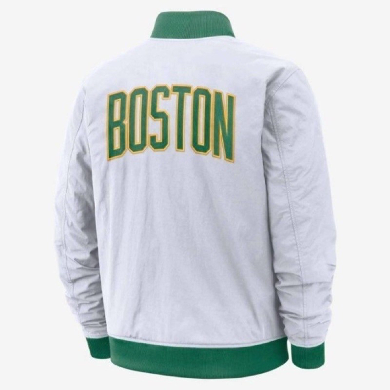 NIKE NBA BOSTON CELTICS 塞爾提克 棒球外套 白綠 運動 休閒 現貨秒發