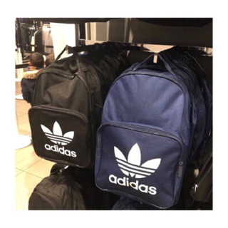 ᵂᴴᴼ_ 現貨Adidas Trefoil Logo 三葉草 後背包 深藍