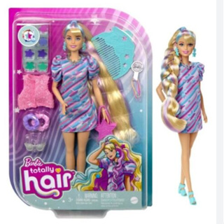 Mattel-Barbie 芭比娃娃-芭比完美髮型系列-星星主題娃娃 (內含芭比娃娃及梳子背心髮飾手拿包眼鏡)