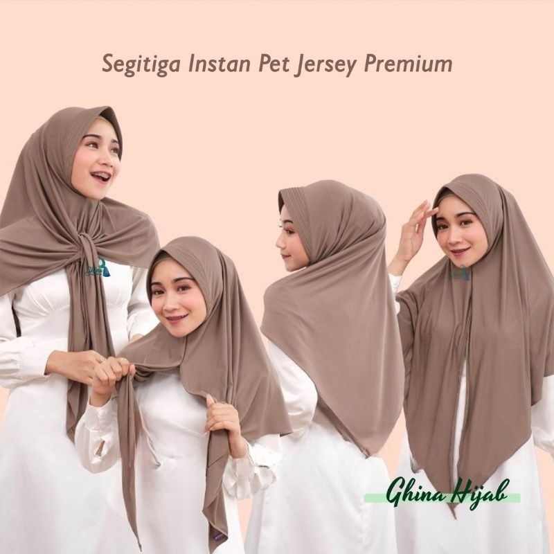 (LANGSUNG KIRIM)Bergo pet Jersey Malaysia ORI Ghinah hijab