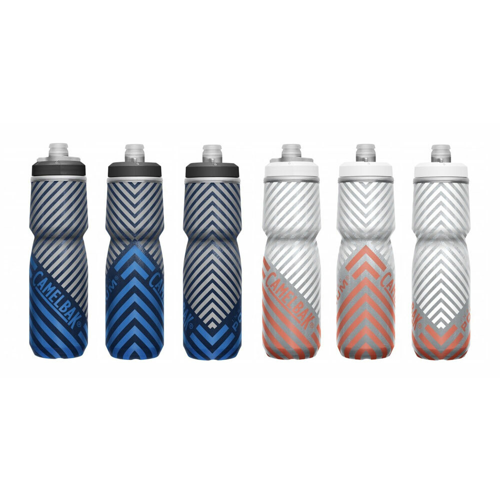 CAMELBAK Podium CHILL 保冷噴射水壺 710ml『海軍藍線條／灰粉線條』保冷