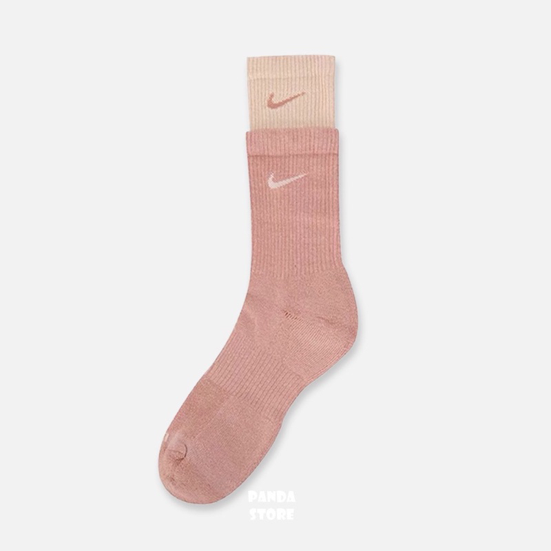 Nike 雙層襪 裸粉奶茶色