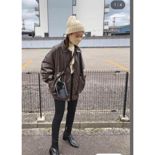 二手 幸福小舖/ 全新class 皮衣外套 咖啡色XL 甜美帥氣都可搭