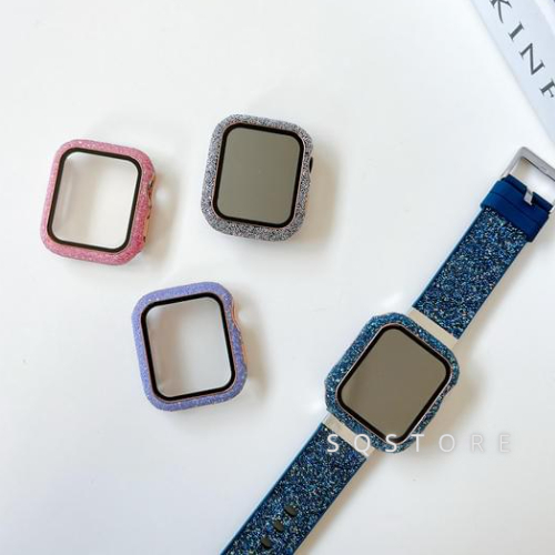 台灣現貨 獨家Apple watch 閃鑽錶殼一體保護套保護殼 Apple Watch7-8 SE 代通用