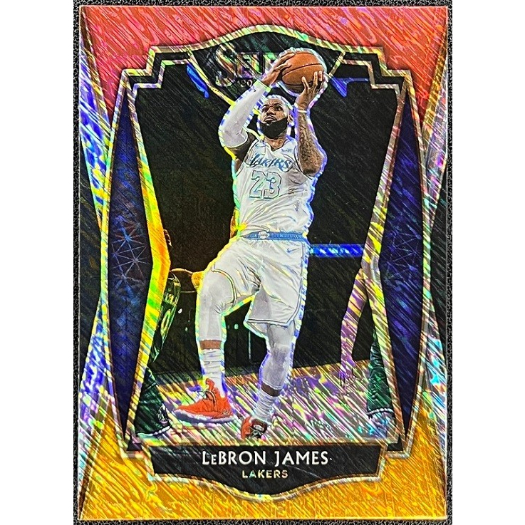 NBA 球員卡 NBA Lebron James 2020-21 Select Prizms 紅白橘 亮面