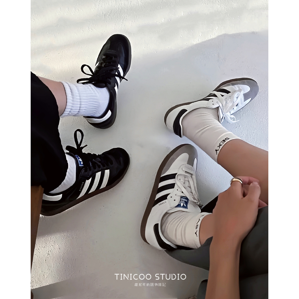 TINI- Adidas Originals Samba 黑白 白黑 黑灰 德訓鞋 經典 FW2427 B75807