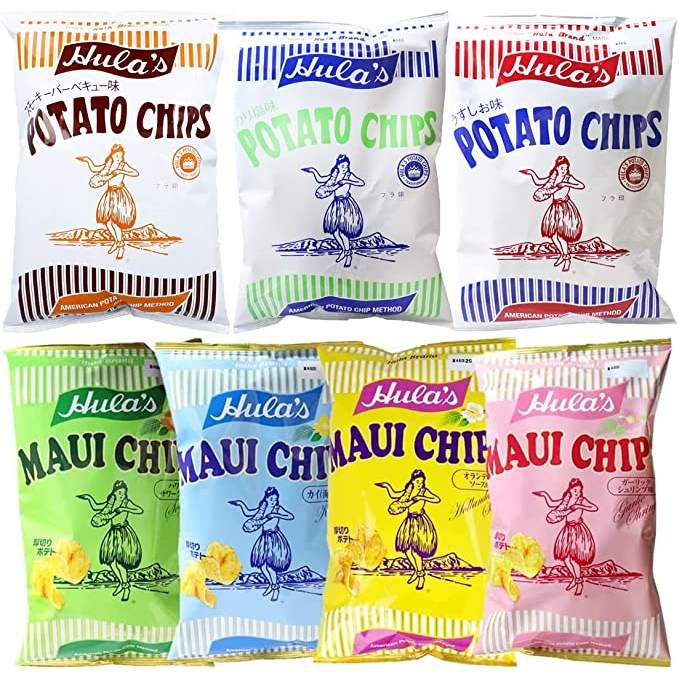 現貨 日本 hula’s 洋芋片 POTATO CHIPS 薄鹽 海苔 厚切 160g  夏威夷 零食 點心 フラ印追劇