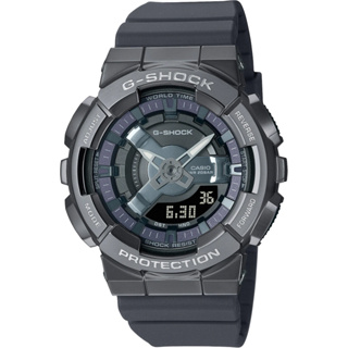 ∣聊聊可議∣CASIO 卡西歐 G-SHOCK 金屬色雙顯電子錶-個性銀 GM-S110B-8A