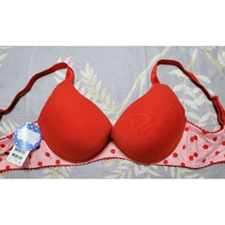 ☆瑪登瑪朵☆迷人內衣.內褲--(波點紅-70D.70E.75E.80E.M).275