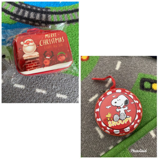 Snoopy 史努比 鐵盒 零錢包 錢包吊飾 硬殼錢包 聖誕節 麋鹿 耶誕老公公