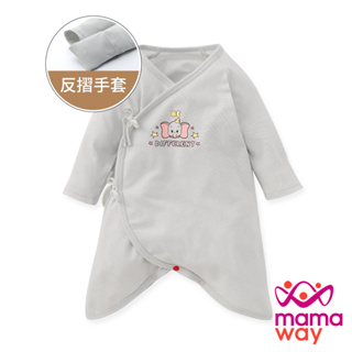 【Mamaway媽媽餵】新生兒迪士尼Q彈棉質蝴蝶衣-小飛象