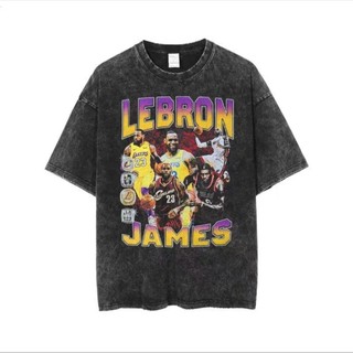 [𝑲 1.0] 詹皇詹士詹姆斯LeBron James籃球印花短袖T恤寬鬆水洗做舊