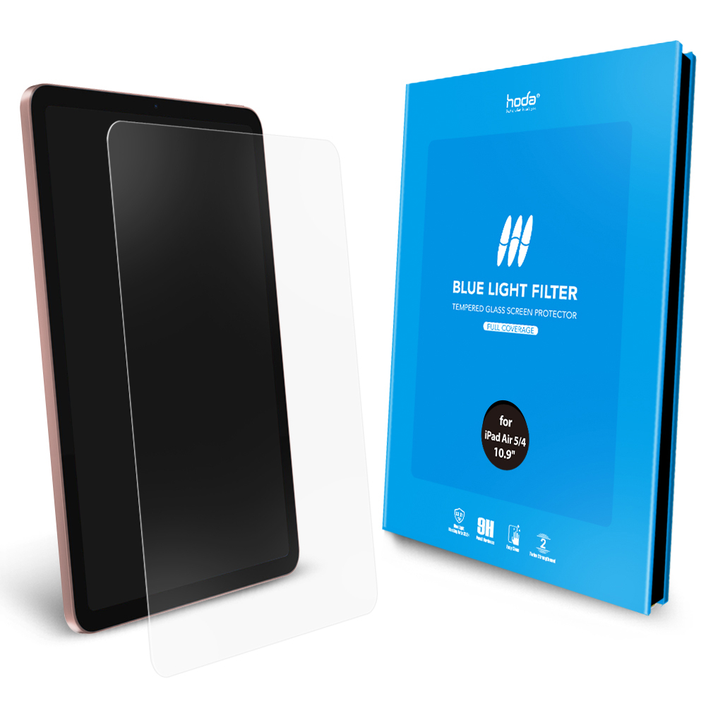Hoda【iPad Air 5/4 10.9吋(2020/2022)】抗藍光滿版玻璃保護貼