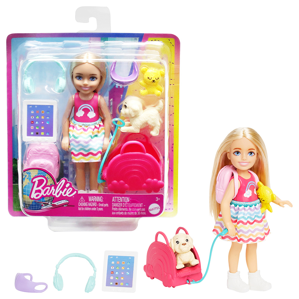 MATTEL 芭比小凱莉旅行組合 Barbie 芭比 娃娃 正版 美泰兒