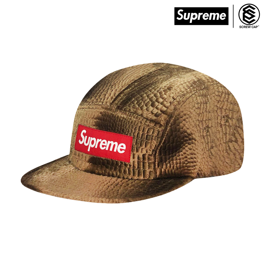 SUPREME EMBOSSED CROC CAM TAN 五分割 五分割帽⫷ScrewCap⫸