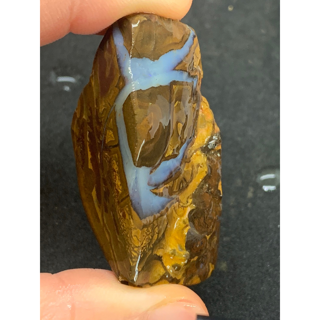 茱莉亞 澳洲蛋白石 礫背蛋白石原礦 編號Ｒ34 原石 boulder opal 歐泊 澳寶 閃山雲 歐珀