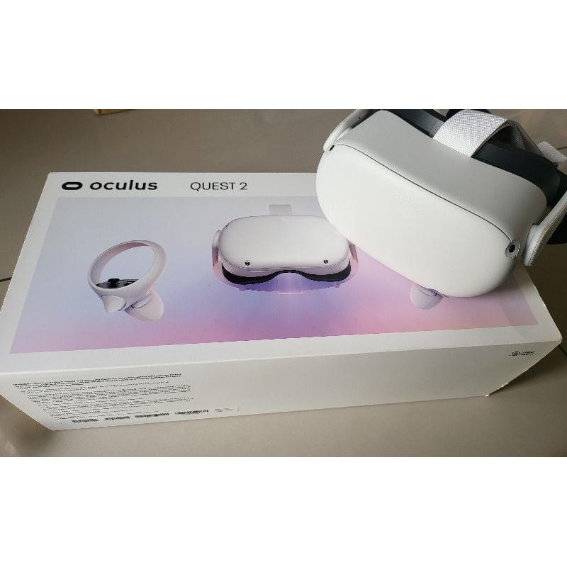 Meta Oculus Quest 2 64GB VR （含雙控制器）+ Oculus原廠 Link線+ 頭戴輔助器