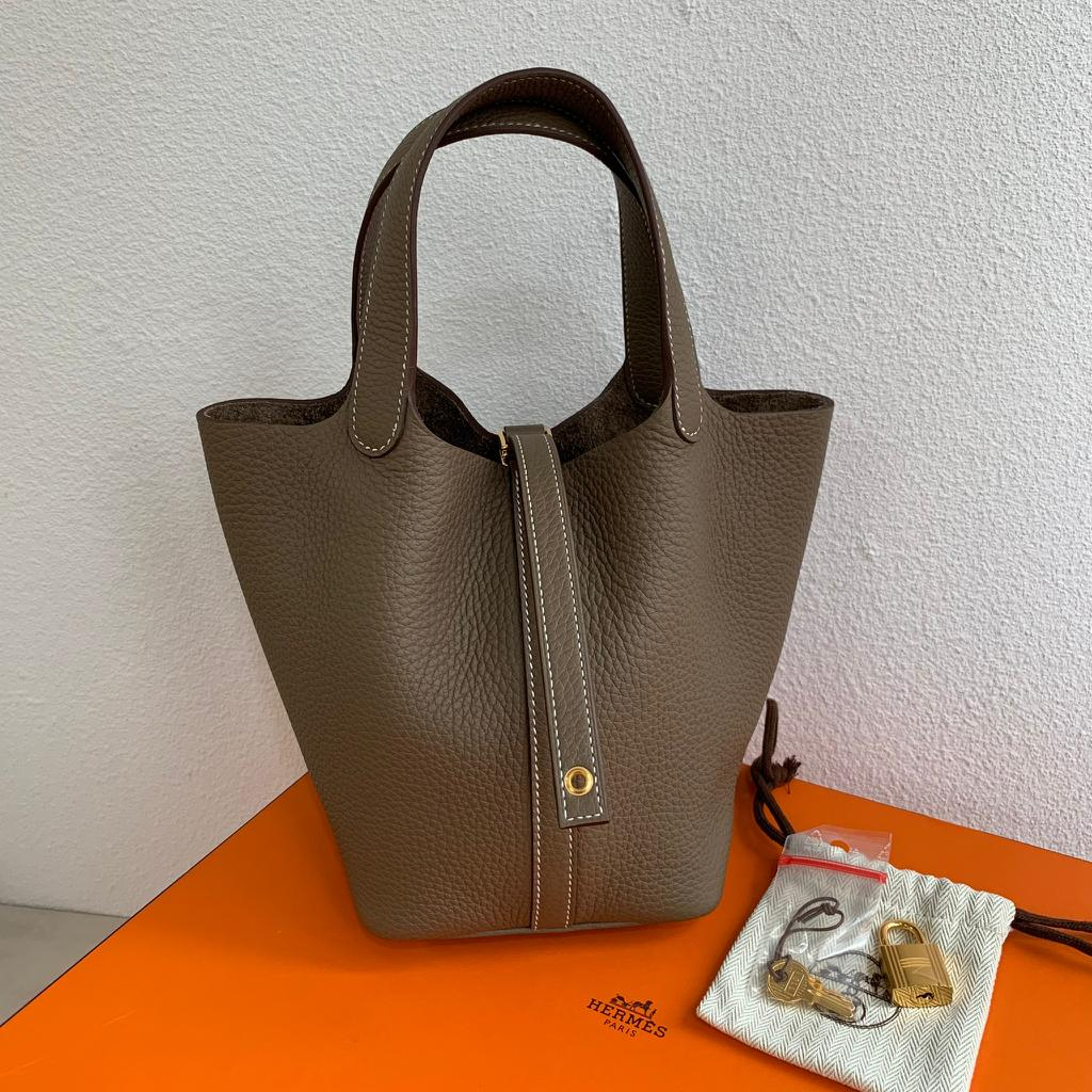 Findyourstyle 正品代購 Hermes picotin 18 大象灰金釦