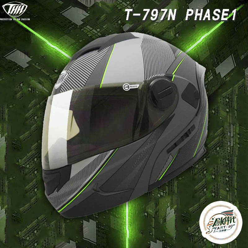 THH T-797N PHASE1 全罩式 安全帽 空力押尾 內墨鏡