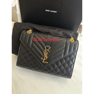 Ysl 聖羅蘭 ENVELOPE 中號 魚子醬信封包、二手9.5成新