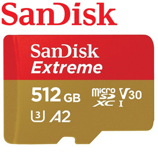 SanDisk Extreme 512GB microSDXC A2 SWITCH UHS-I V30 記憶卡