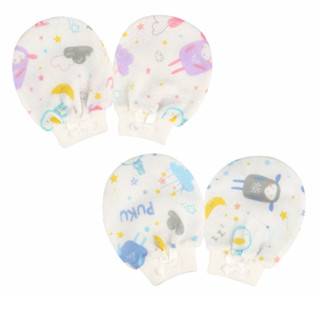 PUKU 藍色企鵝 印花紗布手套 手套【樂兒屋】