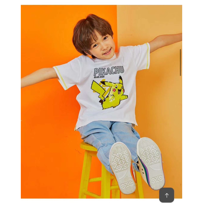 韓國童裝 寶可夢童裝 神奇寶貝 皮卡丘 兒童短袖T恤 翻轉亮片短袖上衣 多款