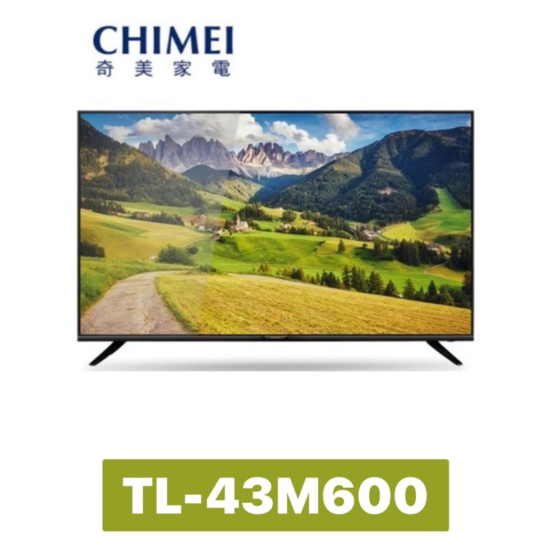 【CHIMEI 奇美】 43吋 4K HDR低藍光智慧連網聯網液晶電視TL-43M600 (內建愛奇藝)