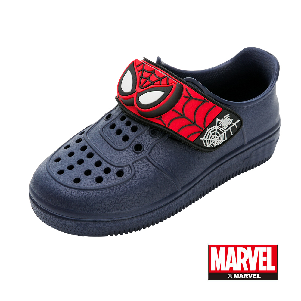 漫威 蜘蛛人 童鞋 輕量電燈洞洞鞋 Marvel 藍紅/MNKG35406/K Shoes Plaza