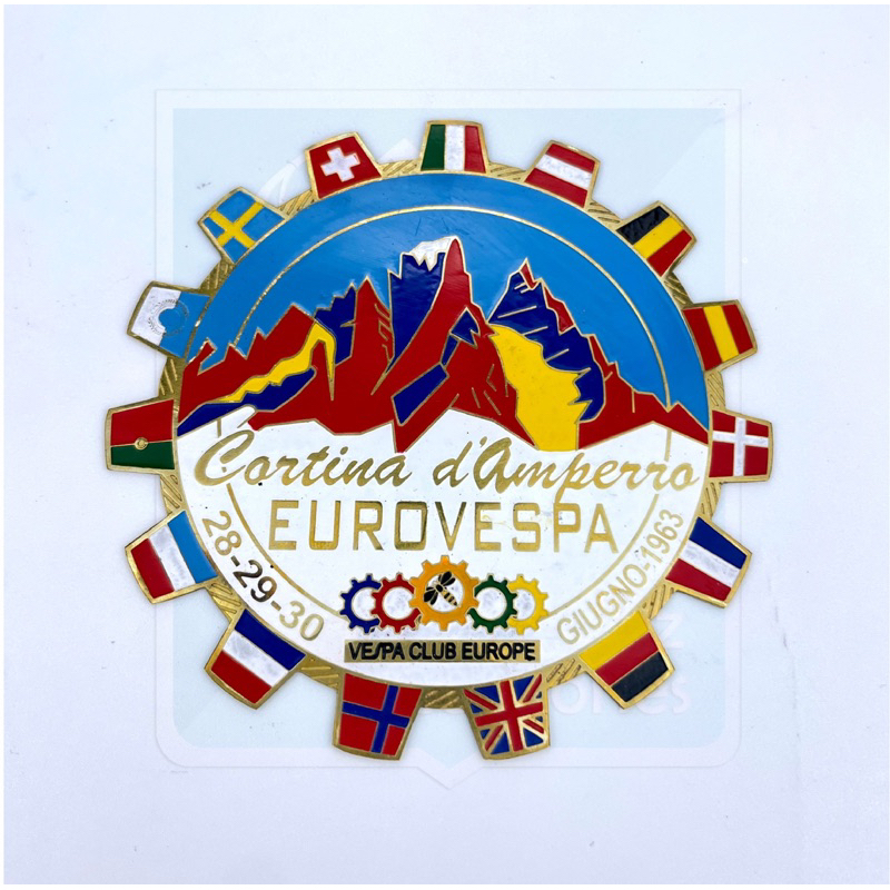 EURO VESPA 偉士牌 俱樂部銅牌 黃銅 銅製 面板 馬克 Mark 銅 銅牌