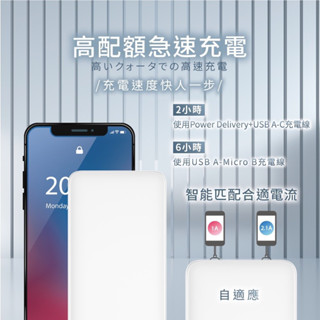 LARMI 樂米 18W行動電源 適用蘋果/安卓/Type-C 10000mAh 快充行動電源 隨身充 充電寶 臺灣保固